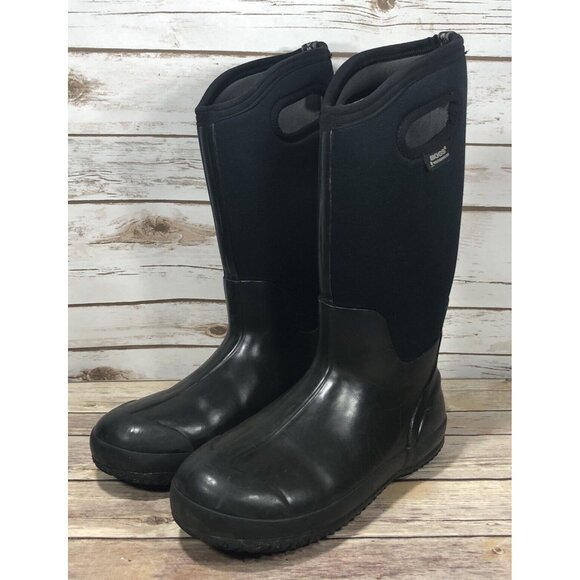 Bogs Shoes - BOGS Classic High Waterproof Boots Womens Size 8 Pull On Rain Muck Snow Black